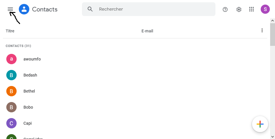 Comment récupérer mes contacts sur Gmail