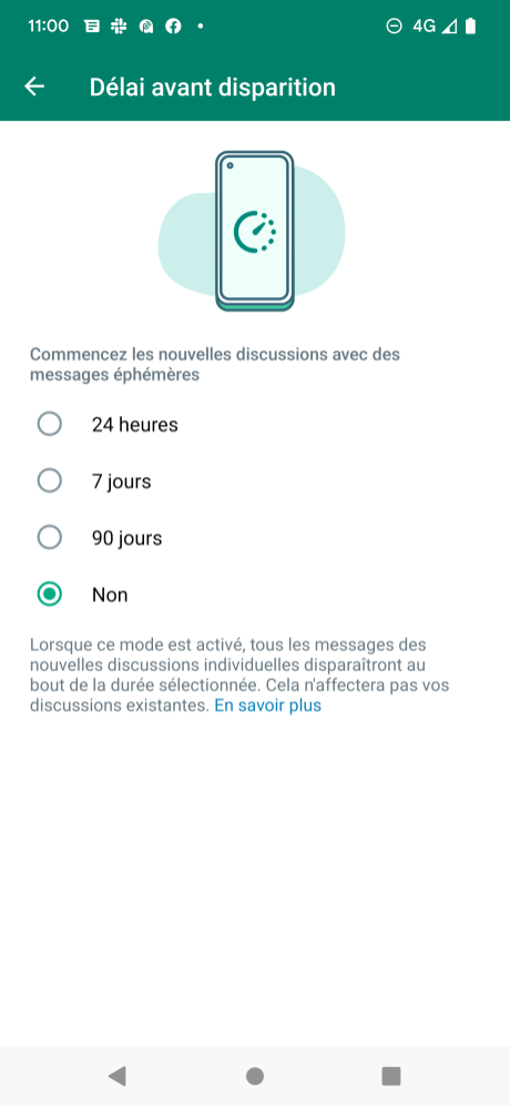 WhatsApp : Comment activer la suppression automatique messages